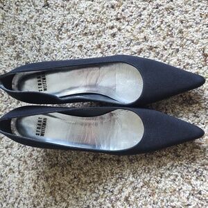 Stuart Weitzman Black Pointed Toe High Heel